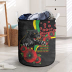 Penrith Panthers ANZAC Personalised Laundry Basket Lest We Forget Poppy Camo