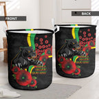 Penrith Panthers ANZAC Personalised Laundry Basket Lest We Forget Poppy Camo