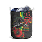 Penrith Panthers ANZAC Personalised Laundry Basket Lest We Forget Poppy Camo