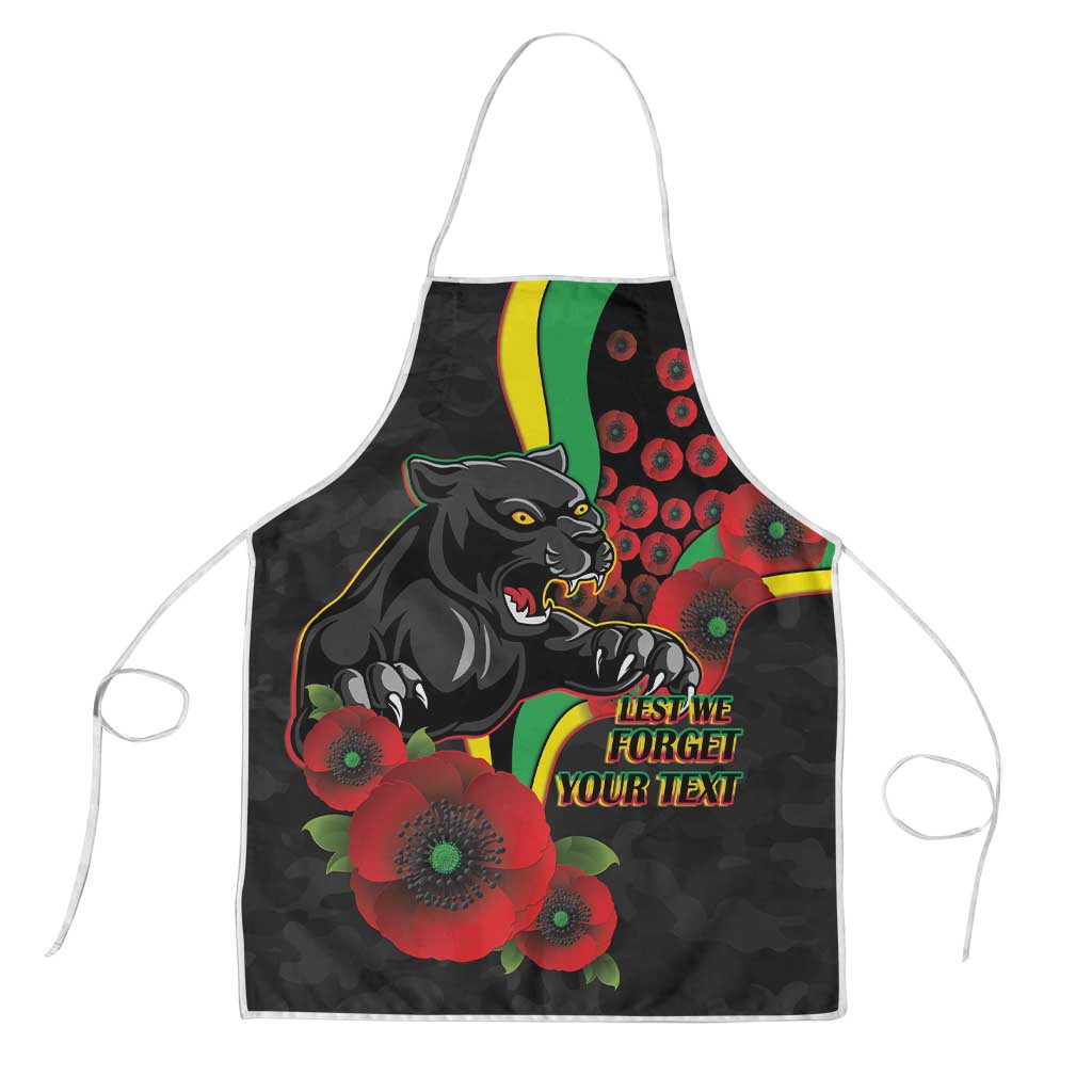Penrith Panthers ANZAC Personalised Apron Lest We Forget Poppy Camo