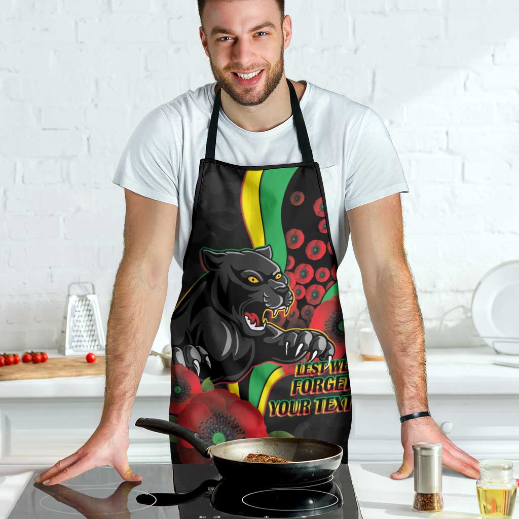 Penrith Panthers ANZAC Personalised Apron Lest We Forget Poppy Camo
