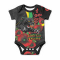 Penrith Panthers ANZAC Personalised Baby Onesie Lest We Forget Poppy Camo
