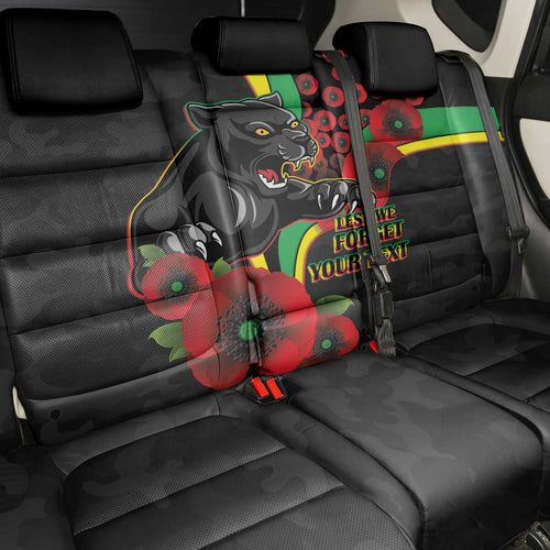 Penrith Panthers ANZAC Personalised Back Car Seat Cover Lest We Forget Poppy Camo