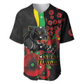 Penrith Panthers ANZAC Personalised Baseball Jersey Lest We Forget Poppy Camo