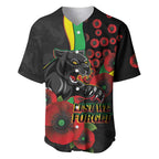 Penrith Panthers ANZAC Personalised Baseball Jersey Lest We Forget Poppy Camo
