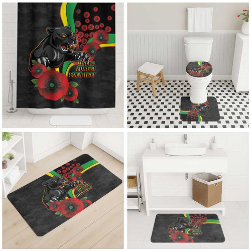 Penrith Panthers ANZAC Personalised Bathroom Set Lest We Forget Poppy Camo