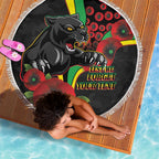 Penrith Panthers ANZAC Personalised Beach Blanket Lest We Forget Poppy Camo