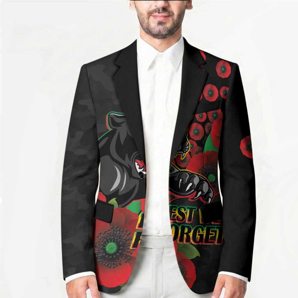 Penrith Panthers ANZAC Personalised Blazer Lest We Forget Poppy Camo