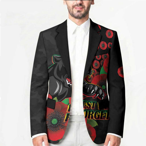 Penrith Panthers ANZAC Personalised Blazer Lest We Forget Poppy Camo