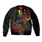 Penrith Panthers ANZAC Personalised Bomber Jacket Lest We Forget Poppy Camo
