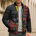 Penrith Panthers ANZAC Personalised Bomber Puffer Jacket Lest We Forget Poppy Camo