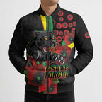 Penrith Panthers ANZAC Personalised Bomber Puffer Jacket Lest We Forget Poppy Camo