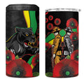Penrith Panthers ANZAC Personalised 4 in 1 Can Cooler Tumbler Lest We Forget Poppy Camo