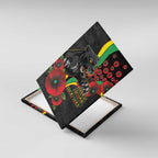 Penrith Panthers ANZAC Personalised Canvas Wall Art Lest We Forget Poppy Camo