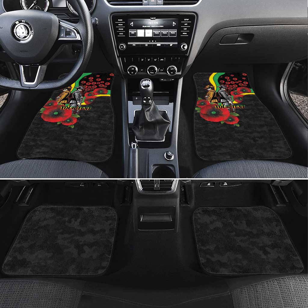 Penrith Panthers ANZAC Personalised Car Mats Lest We Forget Poppy Camo