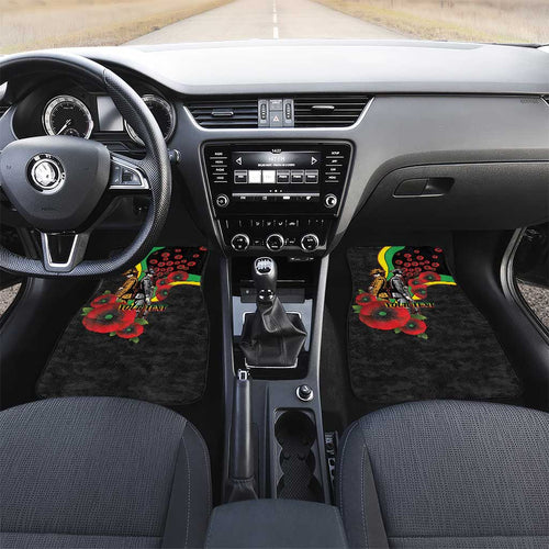 Penrith Panthers ANZAC Personalised Car Mats Lest We Forget Poppy Camo