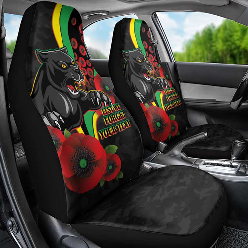 Penrith Panthers ANZAC Personalised Car Seat Cover Lest We Forget Poppy Camo