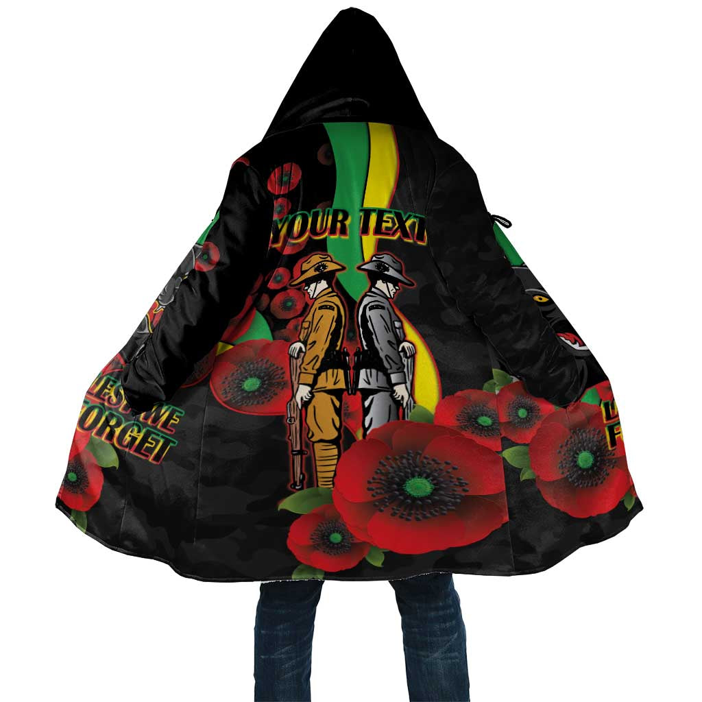 Penrith Panthers ANZAC Personalised Cloak Lest We Forget Poppy Camo