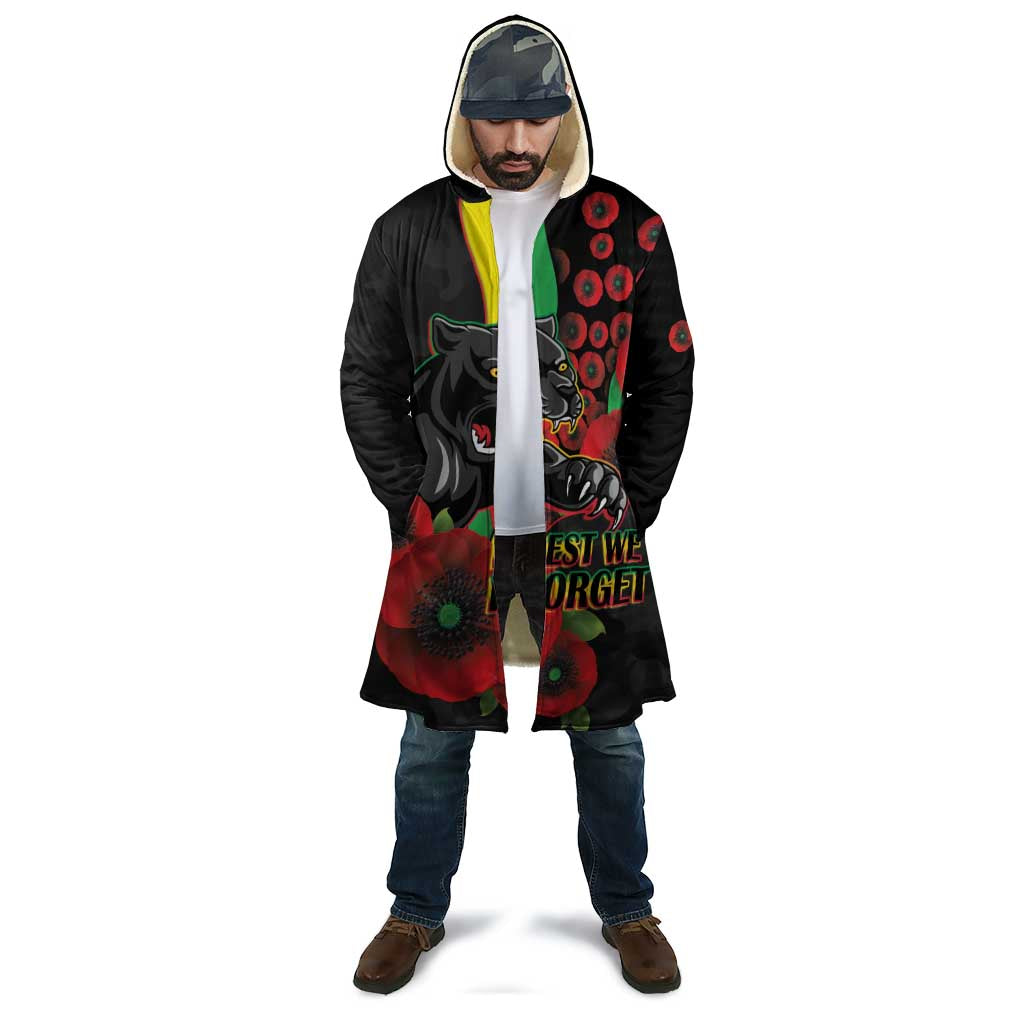 Penrith Panthers ANZAC Personalised Cloak Lest We Forget Poppy Camo