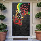 Penrith Panthers ANZAC Personalised Door Cover Lest We Forget Poppy Camo