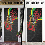 Penrith Panthers ANZAC Personalised Door Cover Lest We Forget Poppy Camo