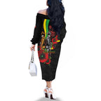 Penrith Panthers ANZAC Personalised Family Matching Off The Shoulder Long Sleeve Dress and Hawaiian Shirt Lest We Forget Poppy Camo