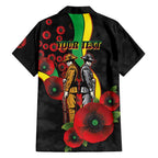 Penrith Panthers ANZAC Personalised Family Matching Summer Maxi Dress and Hawaiian Shirt Lest We Forget Poppy Camo