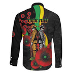 Penrith Panthers ANZAC Personalised Family Matching Summer Maxi Dress and Hawaiian Shirt Lest We Forget Poppy Camo