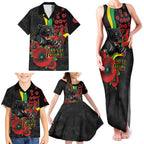 Penrith Panthers ANZAC Personalised Family Matching Tank Maxi Dress and Hawaiian Shirt Lest We Forget Poppy Camo