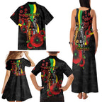 Penrith Panthers ANZAC Personalised Family Matching Tank Maxi Dress and Hawaiian Shirt Lest We Forget Poppy Camo