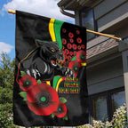 Penrith Panthers ANZAC Personalised Garden Flag Lest We Forget Poppy Camo