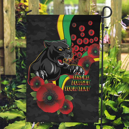 Penrith Panthers ANZAC Personalised Garden Flag Lest We Forget Poppy Camo