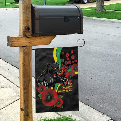 Penrith Panthers ANZAC Personalised Garden Flag Lest We Forget Poppy Camo