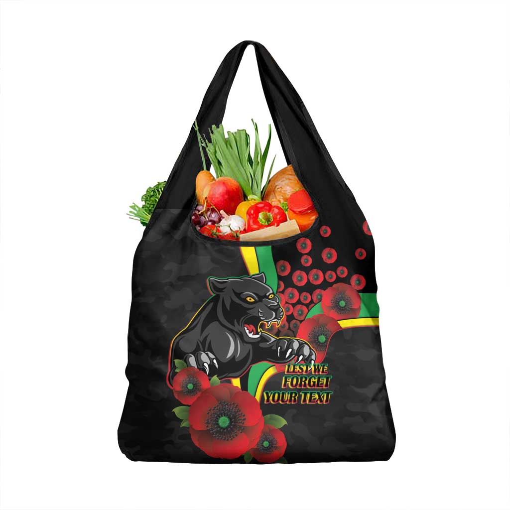 Penrith Panthers ANZAC Personalised Grocery Bag Lest We Forget Poppy Camo