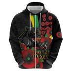 Penrith Panthers ANZAC Personalised Hoodie Lest We Forget Poppy Camo