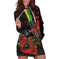 Penrith Panthers ANZAC Personalised Hoodie Dress Lest We Forget Poppy Camo