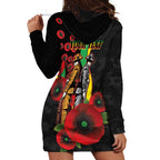 Penrith Panthers ANZAC Personalised Hoodie Dress Lest We Forget Poppy Camo