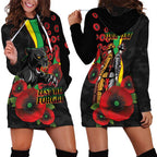Penrith Panthers ANZAC Personalised Hoodie Dress Lest We Forget Poppy Camo