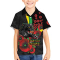 Penrith Panthers ANZAC Personalised Kid Hawaiian Shirt Lest We Forget Poppy Camo
