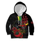 Penrith Panthers ANZAC Personalised Kid Hoodie Lest We Forget Poppy Camo