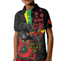 Penrith Panthers ANZAC Personalised Kid Polo Shirt Lest We Forget Poppy Camo