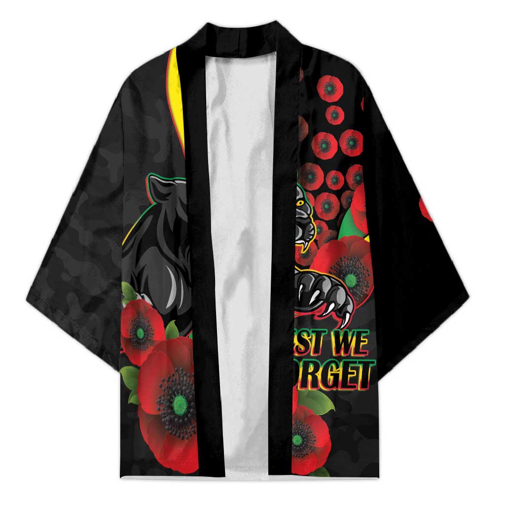 Penrith Panthers ANZAC Personalised Kimono Lest We Forget Poppy Camo