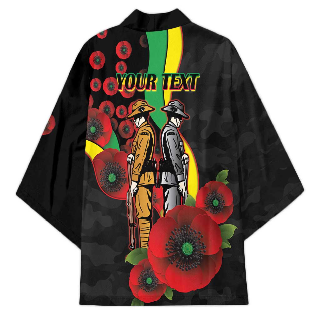 Penrith Panthers ANZAC Personalised Kimono Lest We Forget Poppy Camo