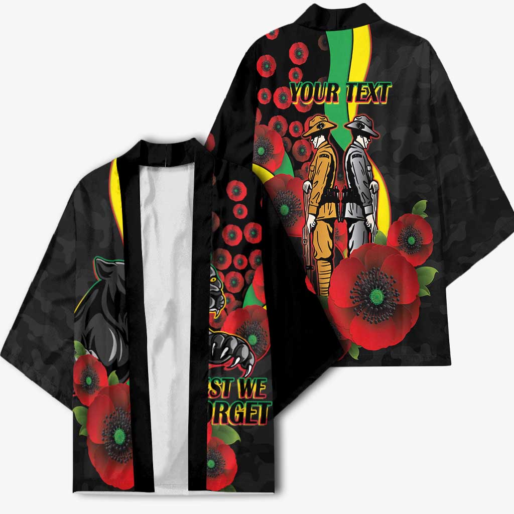 Penrith Panthers ANZAC Personalised Kimono Lest We Forget Poppy Camo