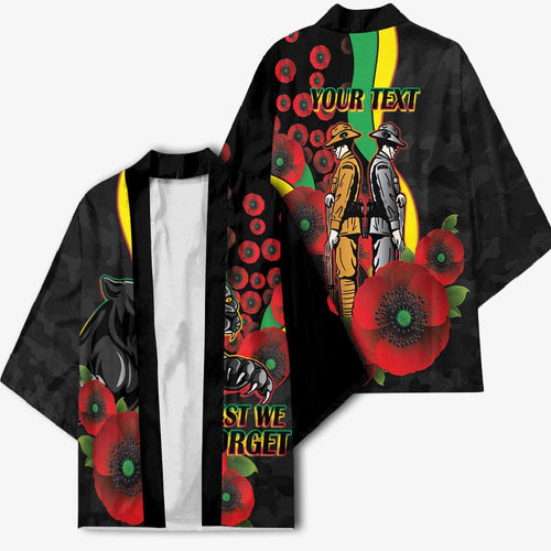 Penrith Panthers ANZAC Personalised Kimono Lest We Forget Poppy Camo