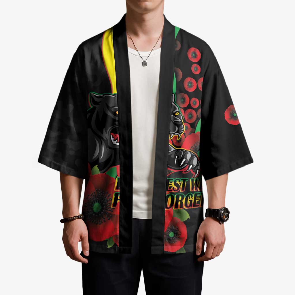 Penrith Panthers ANZAC Personalised Kimono Lest We Forget Poppy Camo
