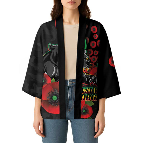 Penrith Panthers ANZAC Personalised Kimono Lest We Forget Poppy Camo