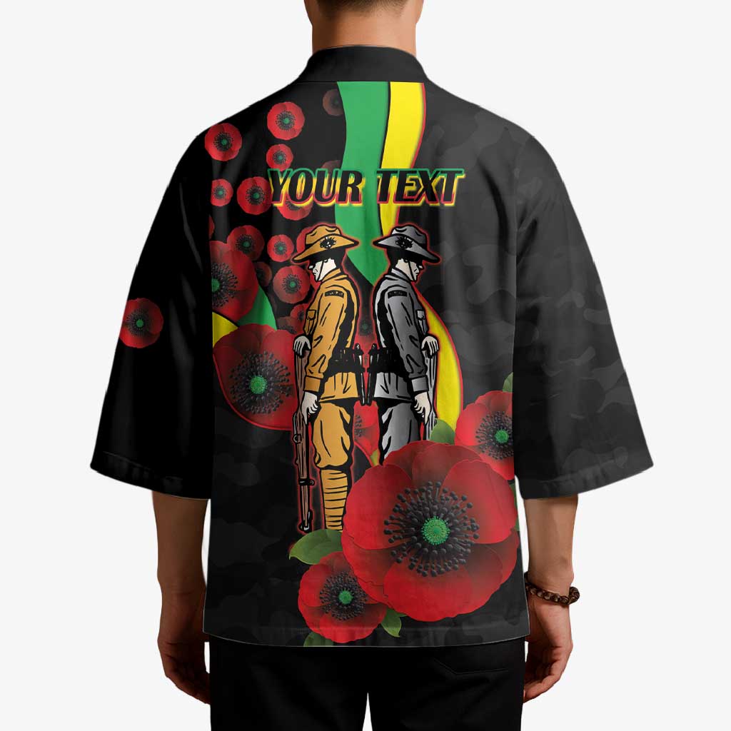 Penrith Panthers ANZAC Personalised Kimono Lest We Forget Poppy Camo