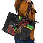 Penrith Panthers ANZAC Personalised Leather Tote Bag Lest We Forget Poppy Camo