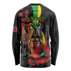 Penrith Panthers ANZAC Personalised Long Sleeve Shirt Lest We Forget Poppy Camo
